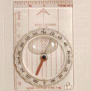 Vintage Silva System Type 7 NL Swedish/Expedition Compass With Instructions